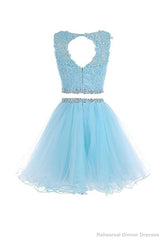 Black Two Piece Tulle Homecoming Dress, Lovely Party Dress